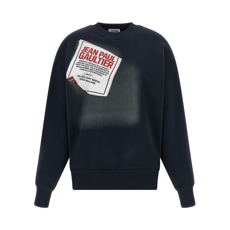 Jean Paul Gaultier Women The Blue Gaultier Label Sweatshirt Jean Paul Gaultier Women The Blue Gaultier Label Sweatshirt
